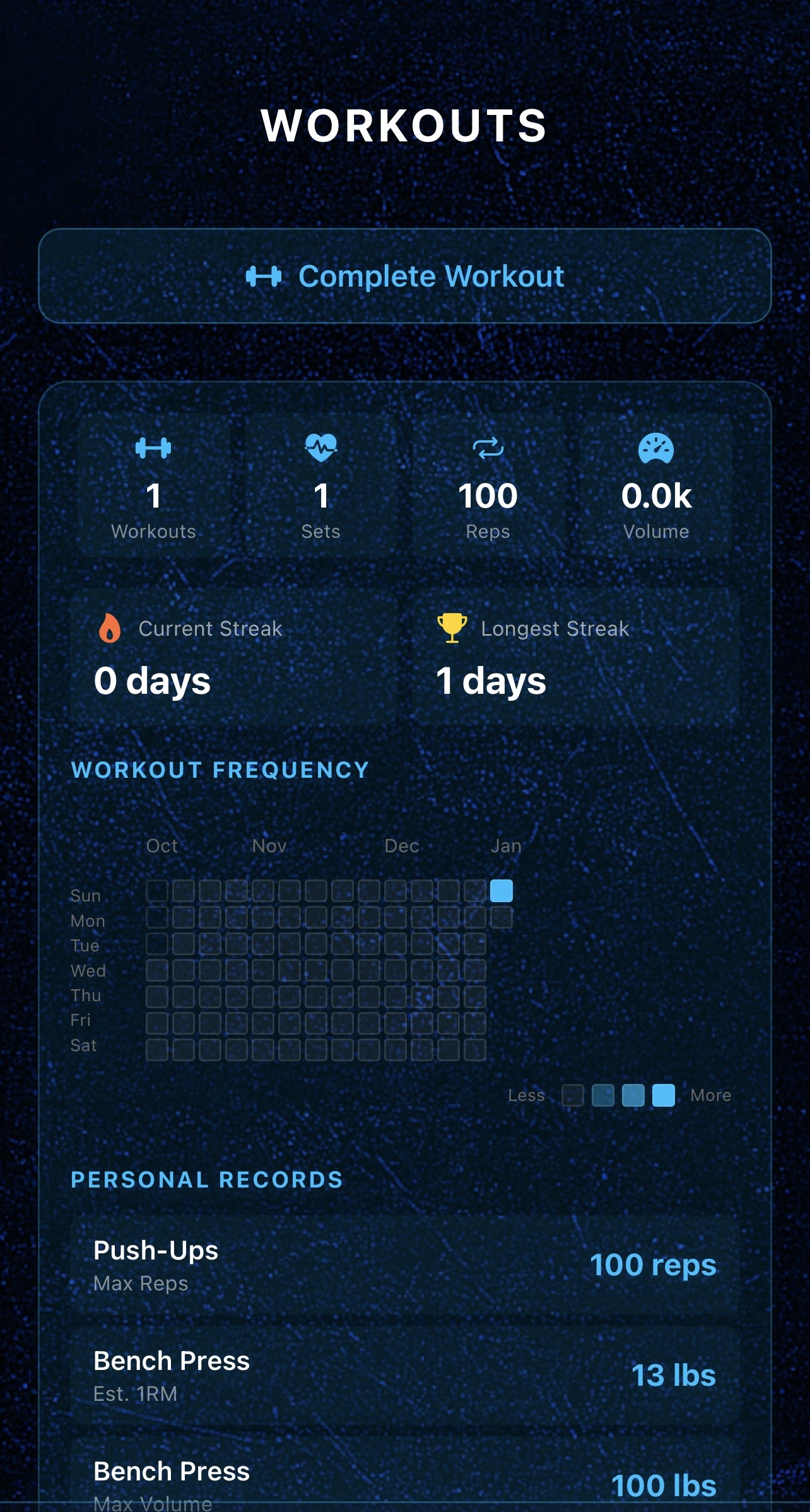 Workout Tracking